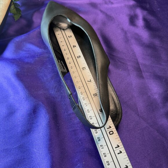 πLeith Timeless Classic Pointed Toe Leather Slingback Flat Sandals 10M - Picture 8 of 12